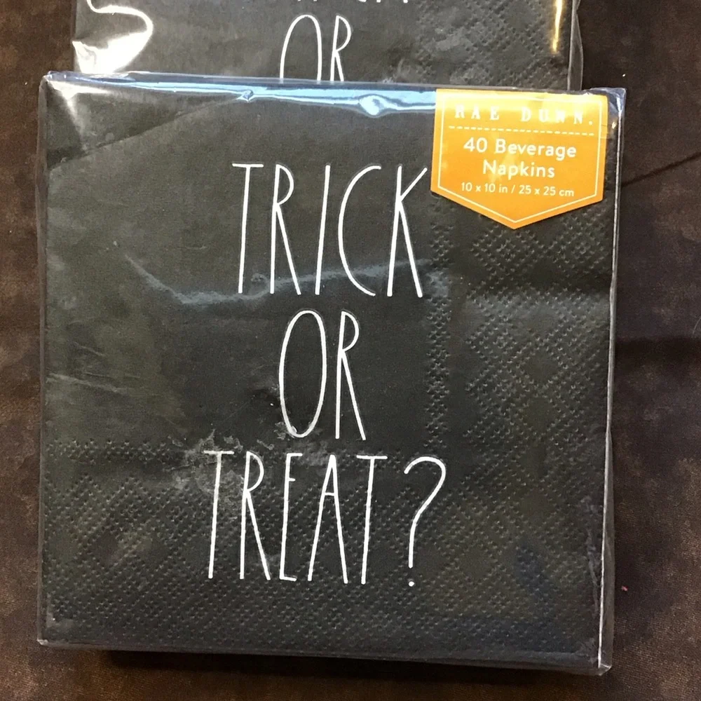Rae Dunn Trick or Treat Beverage Napkins